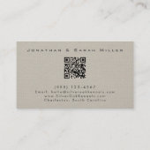 Carte De Visite Code QR d'éleveur de chiens et monogramme de cheni (Dos)