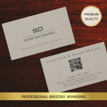 Code QR d'éleveur de chiens et monogramme de cheni