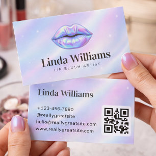 Carte De Visite Code QR d'entreprise d'artiste pour le lip blush h