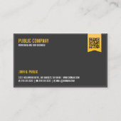 Carte De Visite Code QR d'entreprise élégant (Devant)