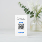 Carte De Visite Code QR des avis Facebook Lien d'avis d'entreprise (Debout devant)