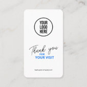 Carte De Visite Code QR des avis Facebook Lien d'avis d'entreprise (Dos)