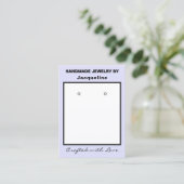 Carte De Visite Code QR des Boucles d'Oreilles Bijou Lavande (Debout devant)