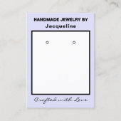 Carte De Visite Code QR des Boucles d'Oreilles Bijou Lavande (Devant)