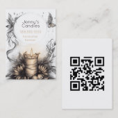 Carte De Visite Code QR des bougies artisanales Boho (Devant / Derrière)