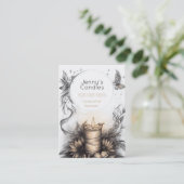 Carte De Visite Code QR des bougies artisanales Boho (Debout devant)