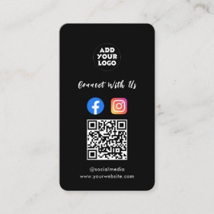 Carte De Visite Code QR des médias sociaux modernes   Instagram Fa