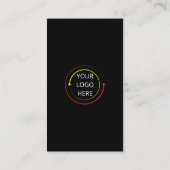 Carte De Visite Code QR des médias sociaux noirs modernes (Dos)