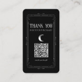 Carte De Visite Code QR des médias sociaux occultes de Silver Moon (Devant)