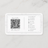 Carte De Visite Code QR des médias sociaux occultes de Silver Moon (Dos)
