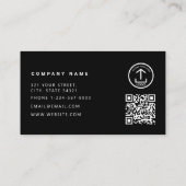 Carte De Visite Code QR des outils de menuisier pour la constructi (Dos)