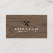 Carte De Visite Code QR des outils de menuisier pour la constructi (Devant)