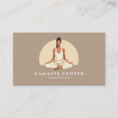 Carte De Visite Code QR des Réseaux Sociaux de Yoga Moderne/Équili (Devant)