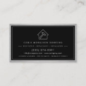 Carte De Visite Code QR des services de construction de toiture en (Devant)