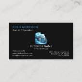 Carte De Visite Code QR des services de CVC noirs (Devant)