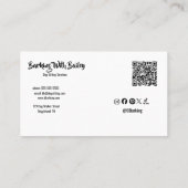 Carte De Visite Code QR des services de garde de chien personnalis (Dos)