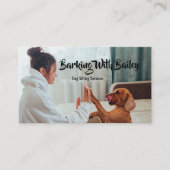 Carte De Visite Code QR des services de garde de chien personnalis (Devant)