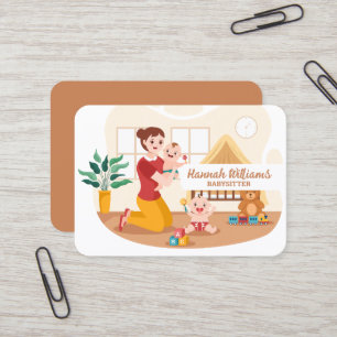 Carte De Visite Code QR des services de garde d'enfants