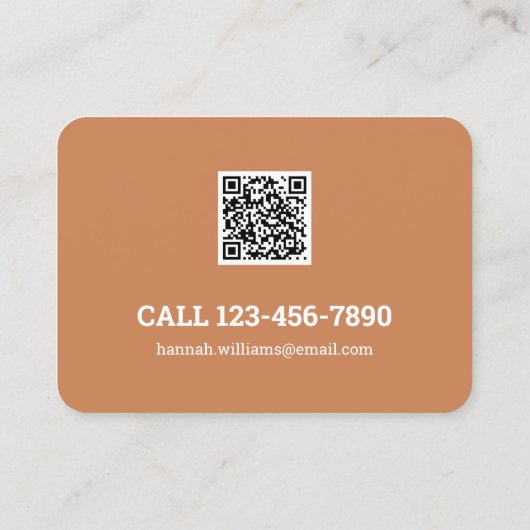 Carte De Visite Code QR des services de garde d'enfants (Dos)