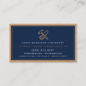 Carte De Visite Code QR des services de menuiserie professionnelle (Devant)