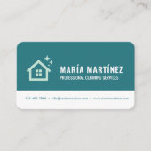 Carte De Visite Code QR des services de nettoyage de maison Profes (Devant)