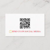 Carte De Visite Code QR des services de remorquage Rétro (Dos)