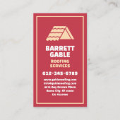 Carte De Visite Code QR des services de toiture rouge vertical (Devant)