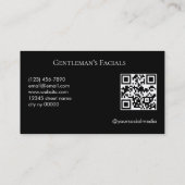 Carte De Visite Code QR des soins faciaux pour hommes de soins de  (Dos)