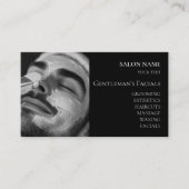 Carte De Visite Code QR des soins faciaux pour hommes de soins de  (Devant)