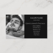 Carte De Visite Code QR des soins faciaux pour hommes de soins de (Devant)