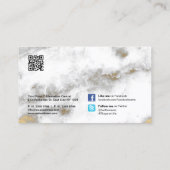 Carte De Visite Code QR Design d'intérieur des médias sociaux Marb (Dos)