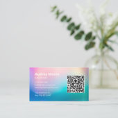 Carte De Visite Code QR d'esthéticienne en soins de peau (Debout devant)