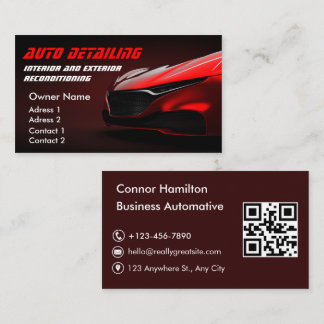 Carte De Visite Code QR - Détail automatique professionnel de la l