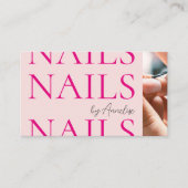 Carte De Visite Code QR d'icône sociale Blush Pink Modern Nails Ph (Devant)