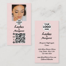 Code QR d'icône sociale de script rose blush Photo