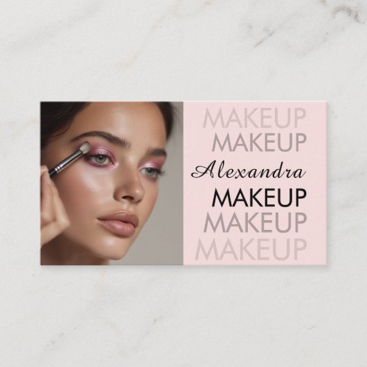 Carte De Visite Code QR d'icône sociale de script rose Blush Photo (Devant)