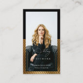 Carte De Visite Code QR d'influenceur social de luxe minimal moder (Devant)