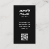 Carte De Visite Code QR d'influenceur sur les médias sociaux (Dos)