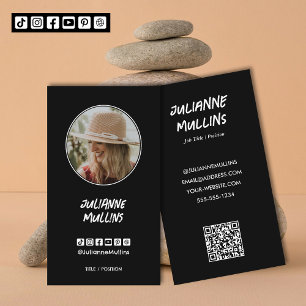 Carte De Visite Code QR d'influenceur sur les médias sociaux