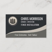 Carte De Visite Code QR d'installation de clôture (Devant)