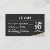 Carte De Visite Code QR d'installation de revêtement de sol (Dos)