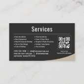Carte De Visite Code QR d'installation de terrasse et de deck (Dos)