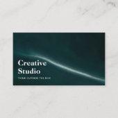 Carte De Visite Code QR Directeur Créatif Moderne Marbre Vert (Devant)