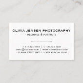 Carte De Visite Code QR Diviseur à gradient doré Photographe (Dos)