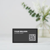 Carte De Visite Code QR du banquier d'investissement (Debout devant)