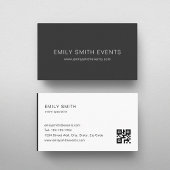 Carte De Visite Code QR du bloc de couleur moderne