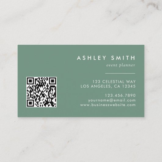 Carte De Visite Code QR du champ fleur sauvage (Dos)