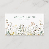 Carte De Visite Code QR du champ fleur sauvage (Devant)