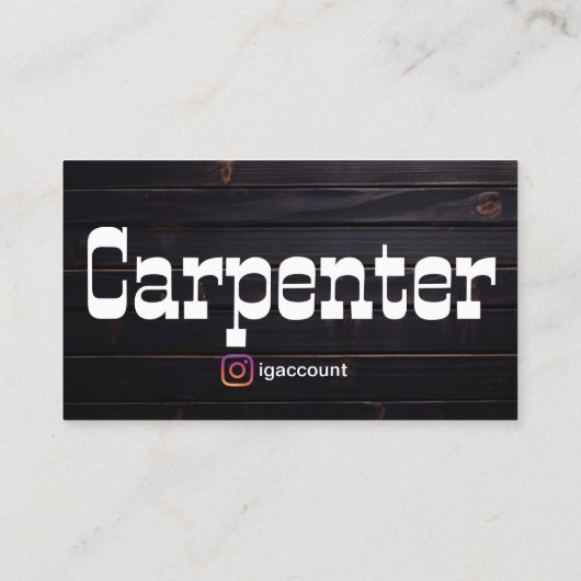 Carte De Visite Code QR du charpentier (Dos)