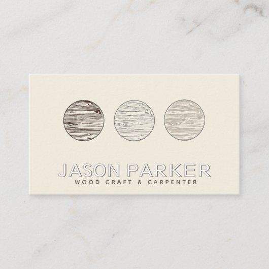 Carte De Visite Code Qr du charpentier professionnel du bois sculp (Devant)